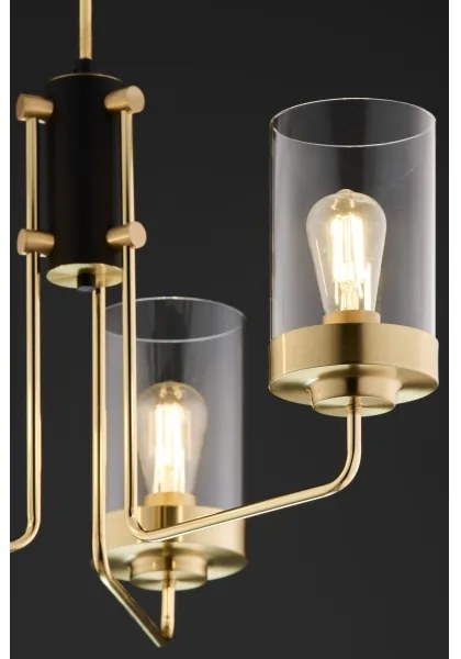 Jupiter 2087 - RAMIREZ rúdra szerelt csillár 3xE27/15W/230V arany/fekete