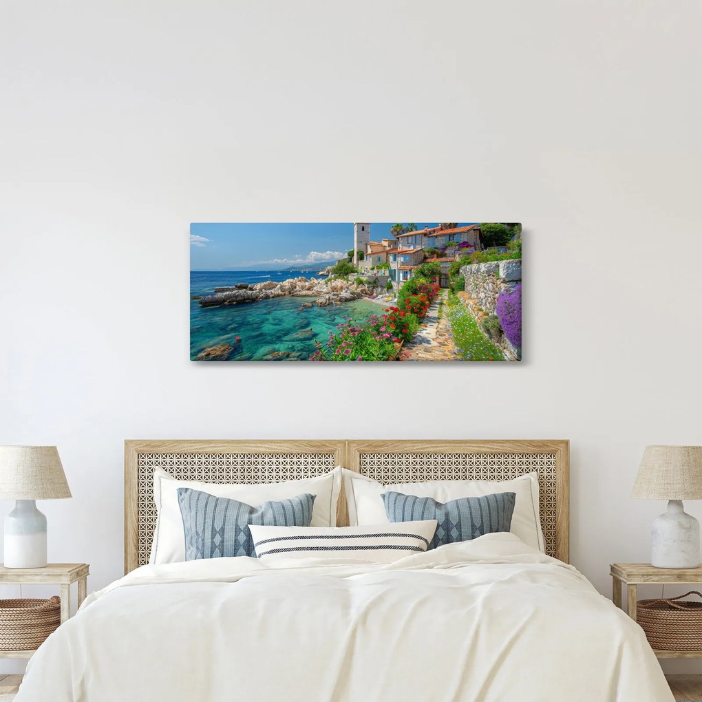 Kép - Festői tengerparti falu (120x50 cm)