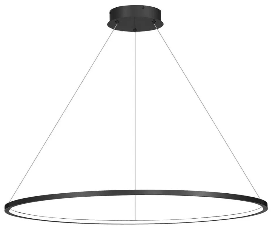 LED csillár SATURNO LED/57W/230V, 100 cm átmérő, IP44, antracit