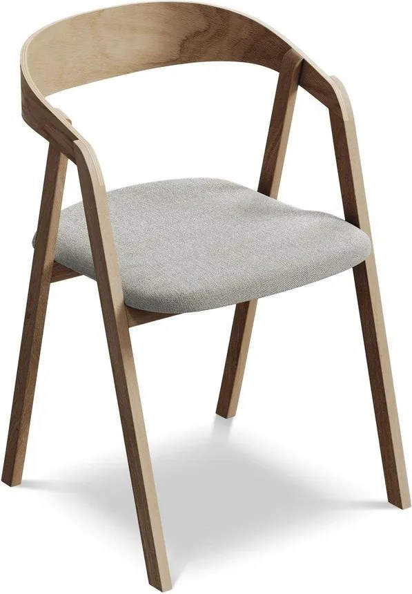 Világosszürke tömörfa étkezőfotel Erika – Makamii