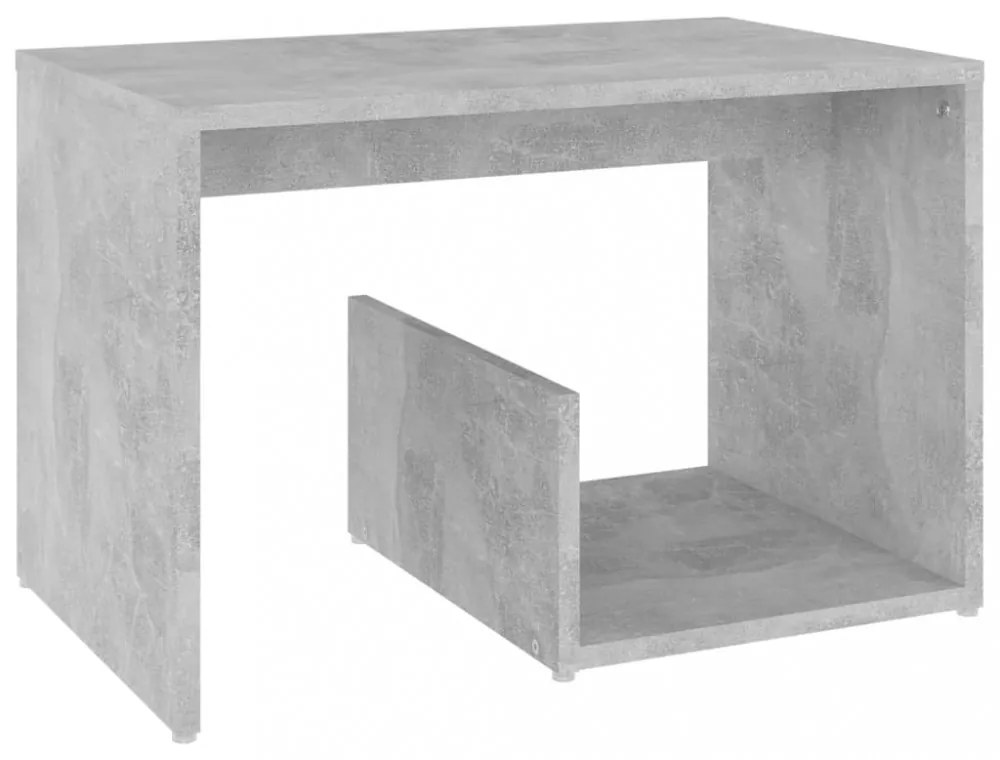 betonszürke szerelt fa kisasztal 59 x 36 x 38 cm