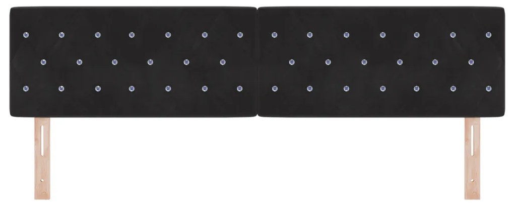 LED fejtámla kristálygombos tűzéssel fekete 90 cm bársony