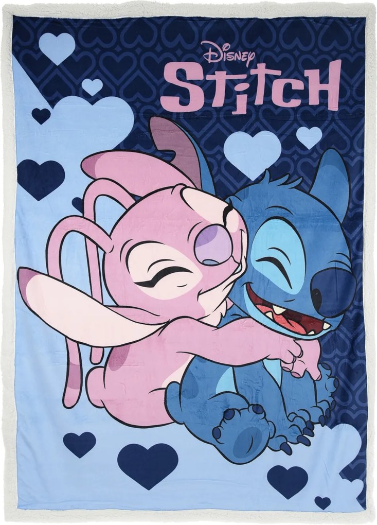 Disney Lilo és Stitch, A csillagkutya Love sherpa takaró 140x190 cm