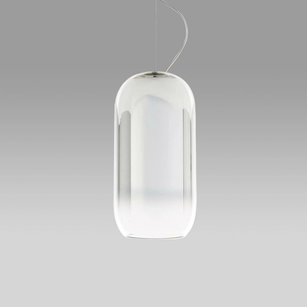 Artemide Gople függeszték, ezüst, fúvott üveg, E27, 1405010A
