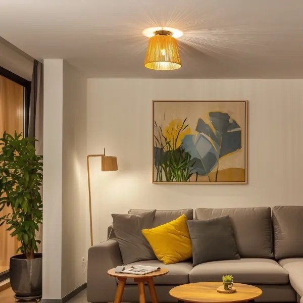 Brilagi - LED felületre szerelhető csillár CERIA BOHO 1xE27/40W/230V átm. 28 cm barna