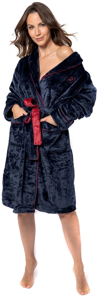 Fürdőköpeny Roger Women Navy Red M