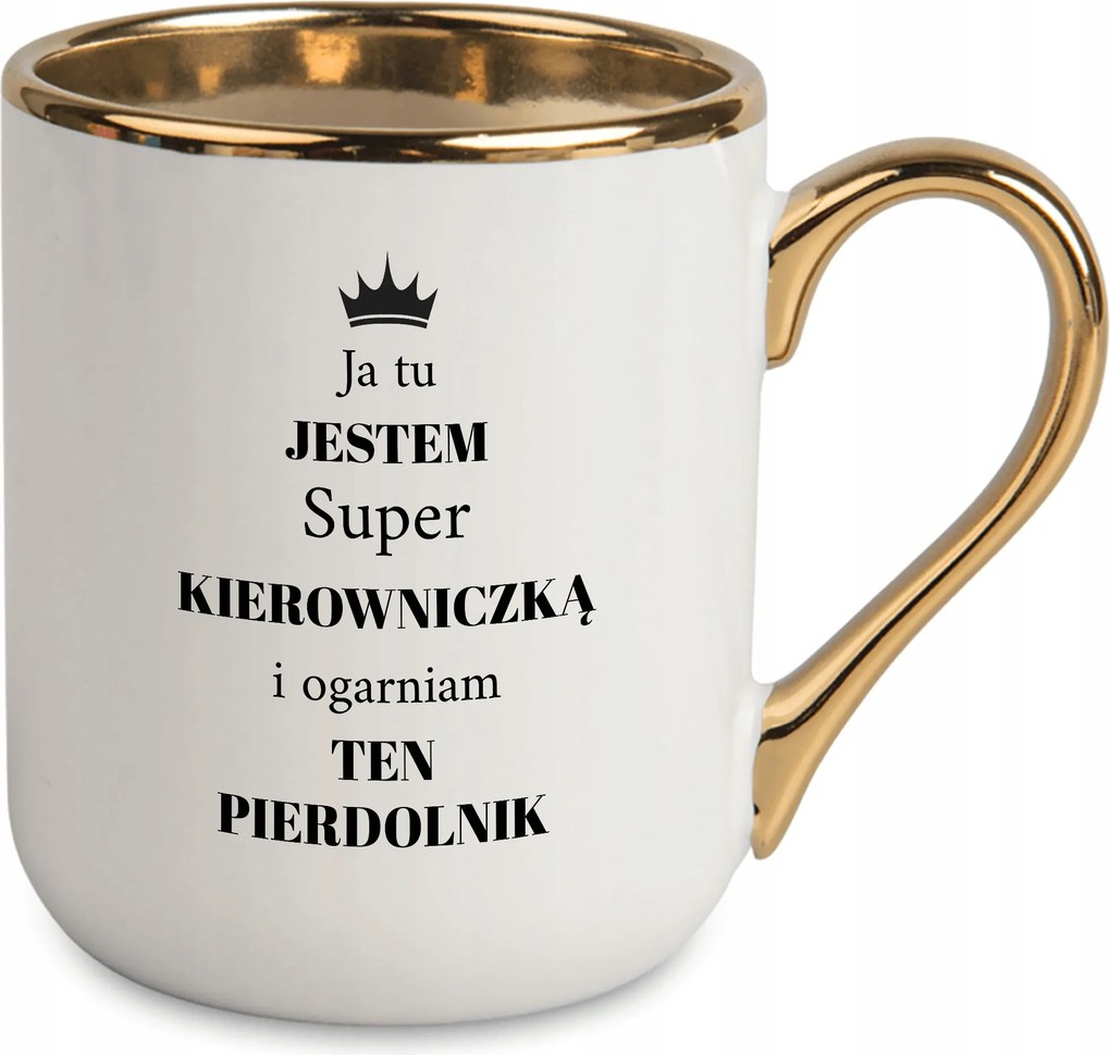 Fehér Bögre 330ml Arany Rant Főnöknek Szuper Menedzser Érdekes Minták