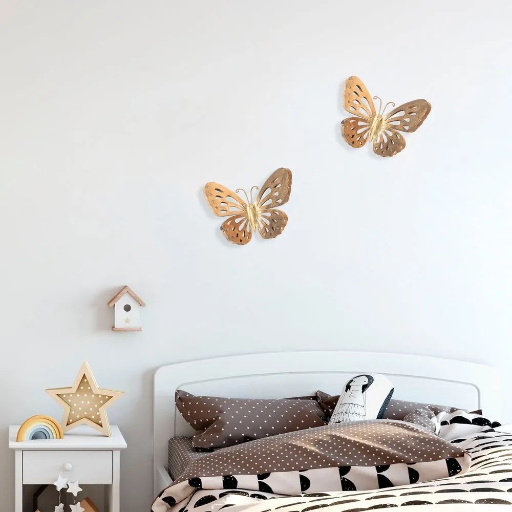 Butterfly aranyszínű fali dekoráció - Wallity