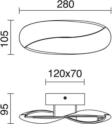 Novolux RIBBON 697A-L0106B-01 Fali lámpa 1x6W/LED 300LM IP20