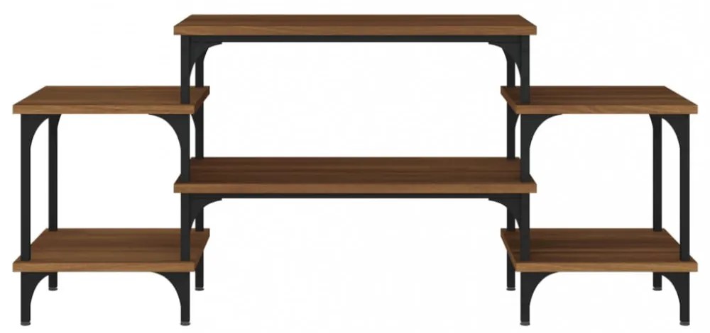 barna tölgyszínű szerelt fa TV-szekrény 117 x 35 x 52 cm