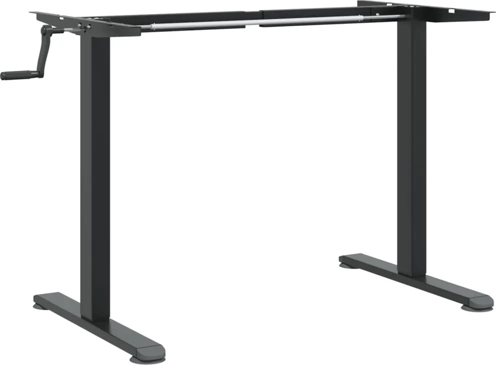 vidaXL fekete acél állóasztalváz (94-135) x 60 x (70-114) cm