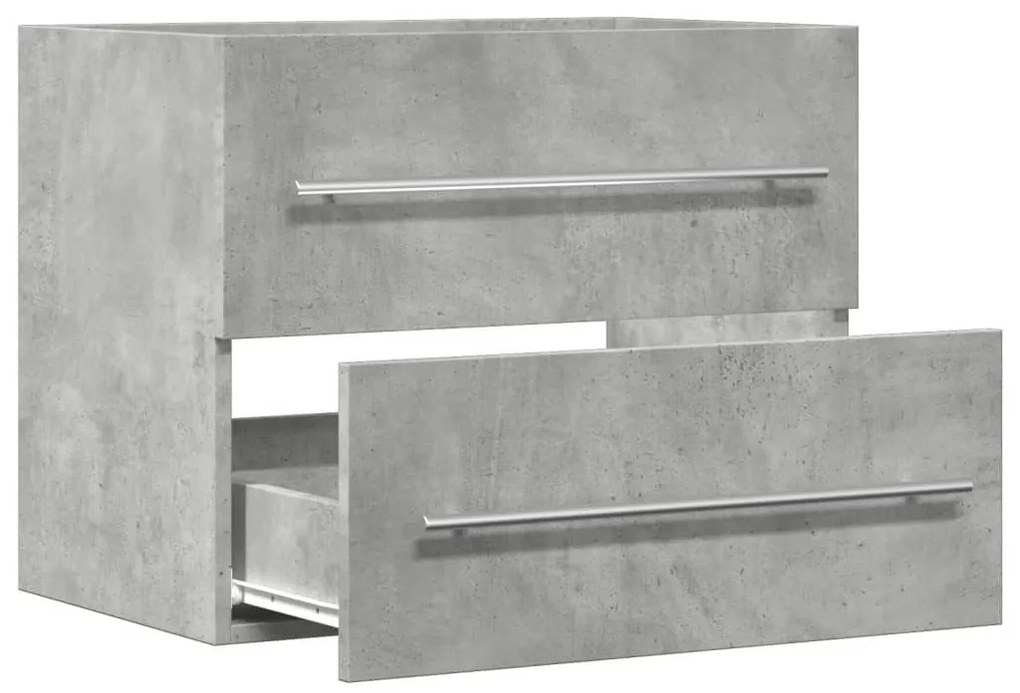 betonszürke szerelt fa mosdószekrény 60 x 38,5 x 48 cm