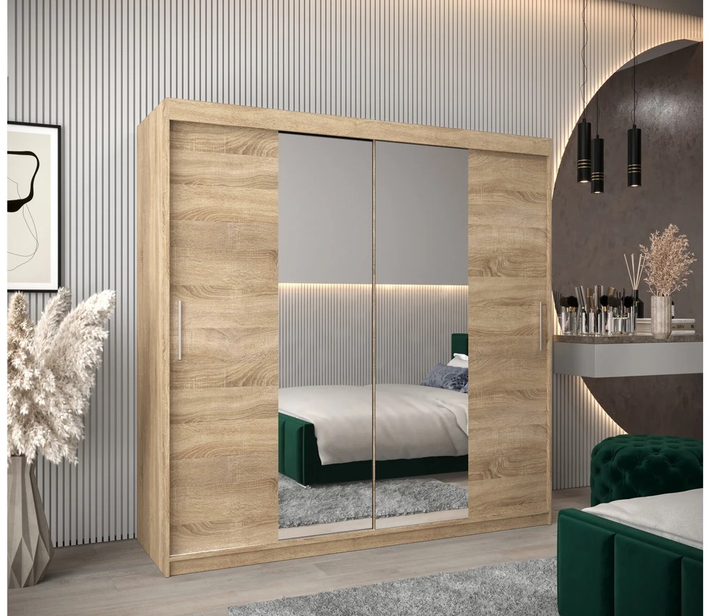 Ruhásszekrény 200 cm Toki 1 (szonoma tölgy + szonoma tölgy). 1064942