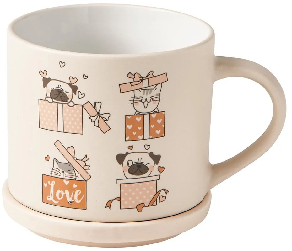 Bézs-világosbarna porcelán bögre szett 2 db-os 35 ml – Brandani