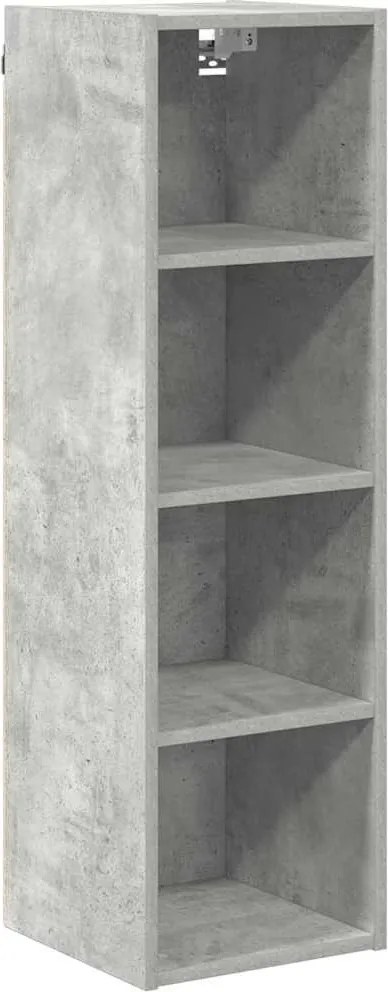 vidaXL Függő szekrény Beton Szürke 30 x 29,5 x 100 cm Faanyag