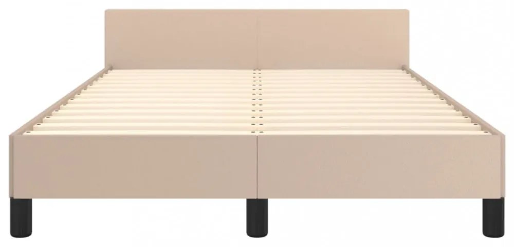 kávészínű ágykeret fejtámlával matrac nélkül 120x200 cm