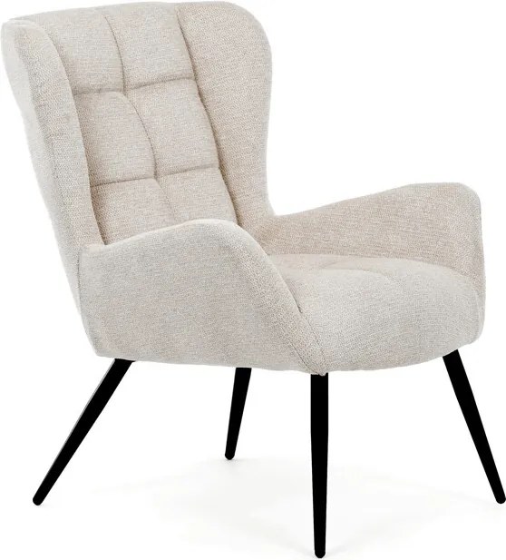 Füles fotel, bézs, szövet, AK-H9206 CRM2