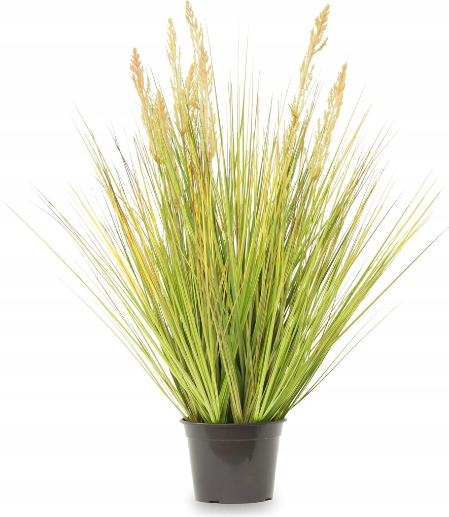 Nagy zöld fű mesterséges dekoratív növény egy cserépben