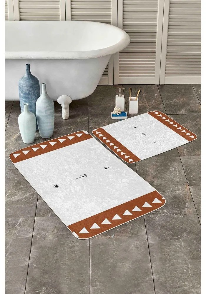 Fehér fürdőszobai kilépő szett 2 db-os 60x100 cm – Mila Home