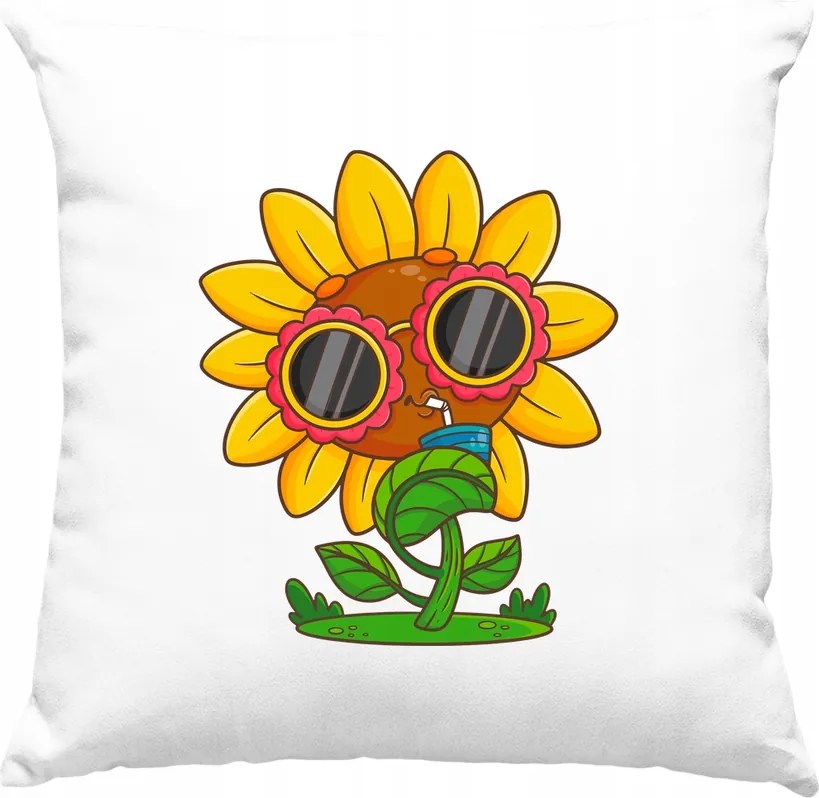 Napraforgó párna vicces fehér