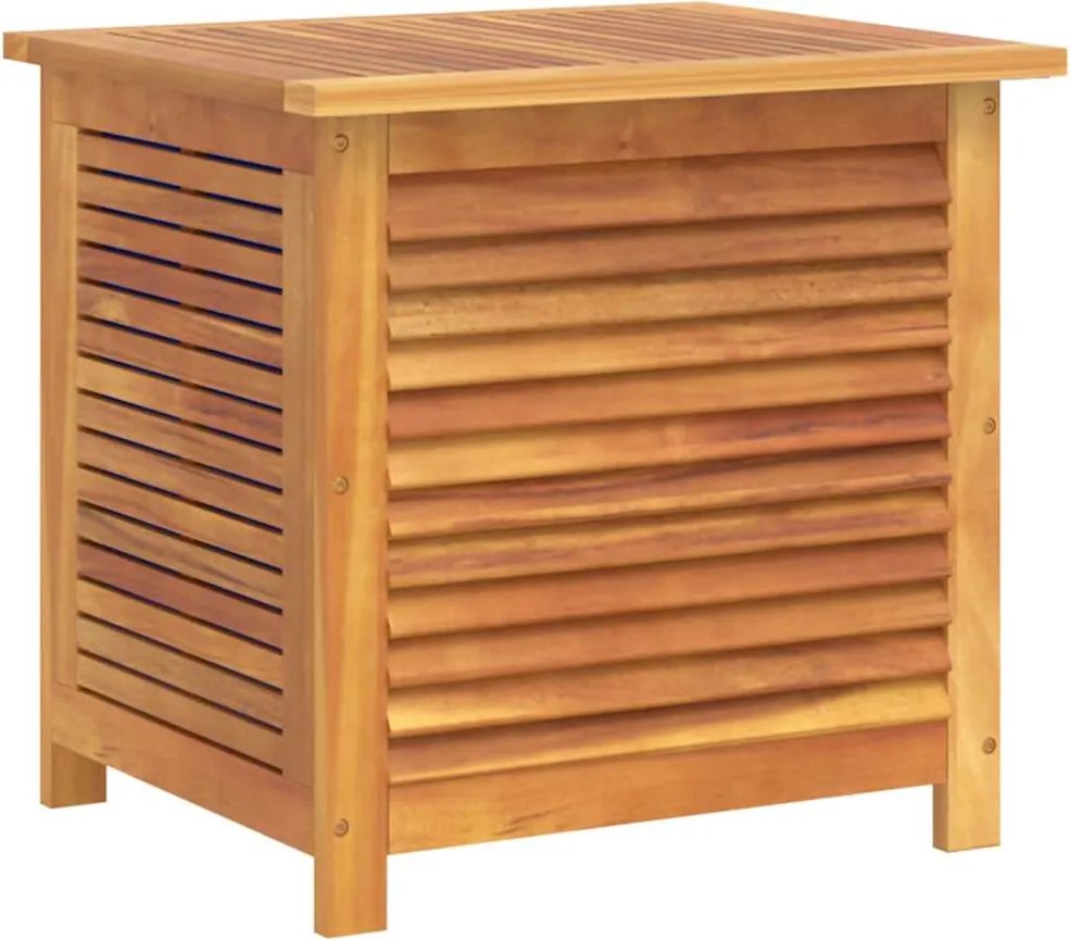 vidaXL tömör akácfa kerti tárolóláda zsaluval 60 x 50 x 56 cm