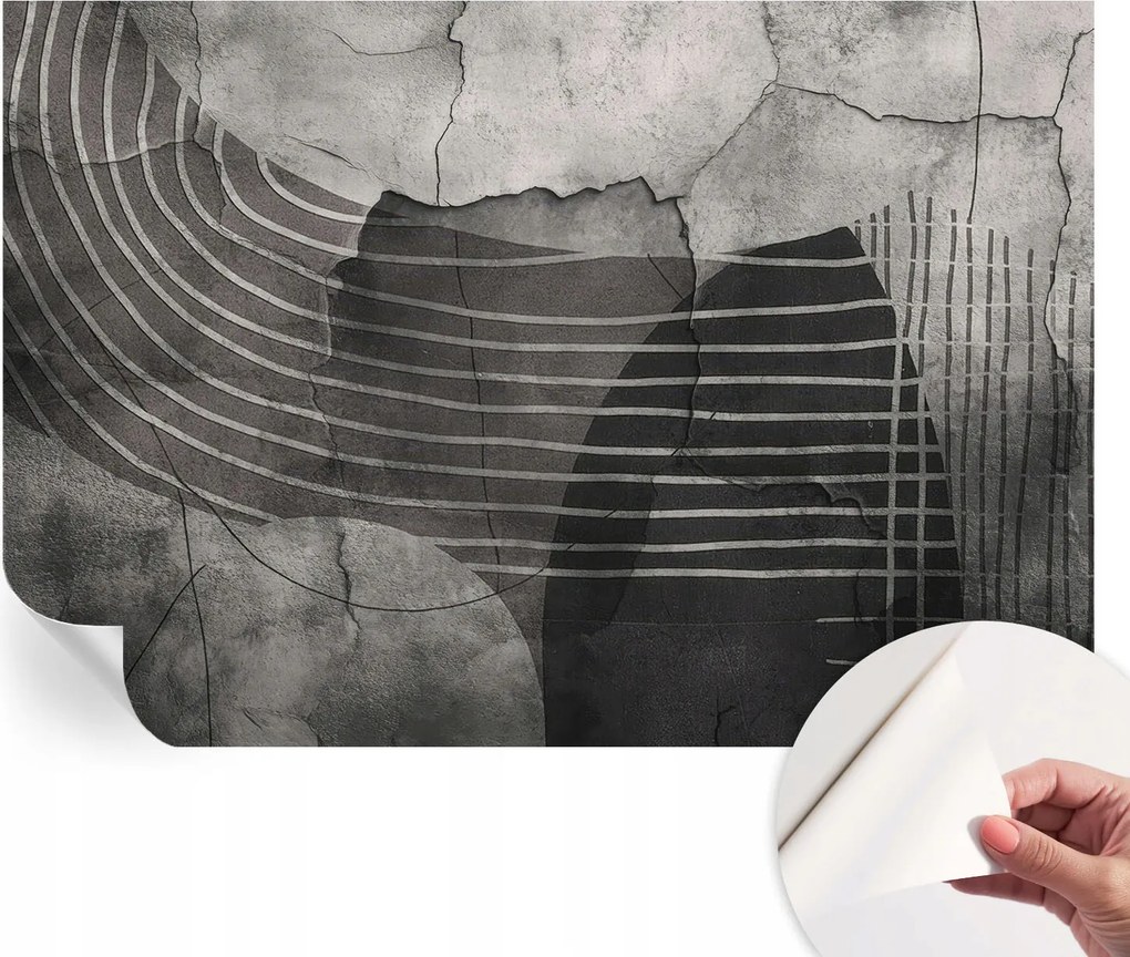 Mosható öntapadós fotótapéta étkezőbe Absztrakt vonalak 152x104 cm