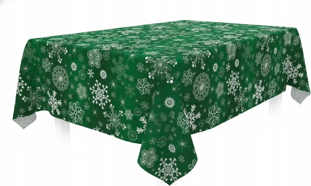 Karácsonyi Abrosz velúr 140x180 cm velvet velúr zöld hópehely csillag