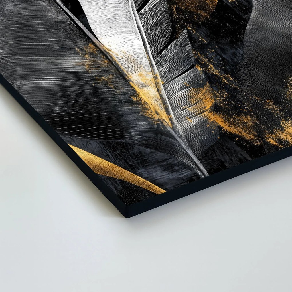 DUBLEZ | Modern kép - Arany trópusi levelek