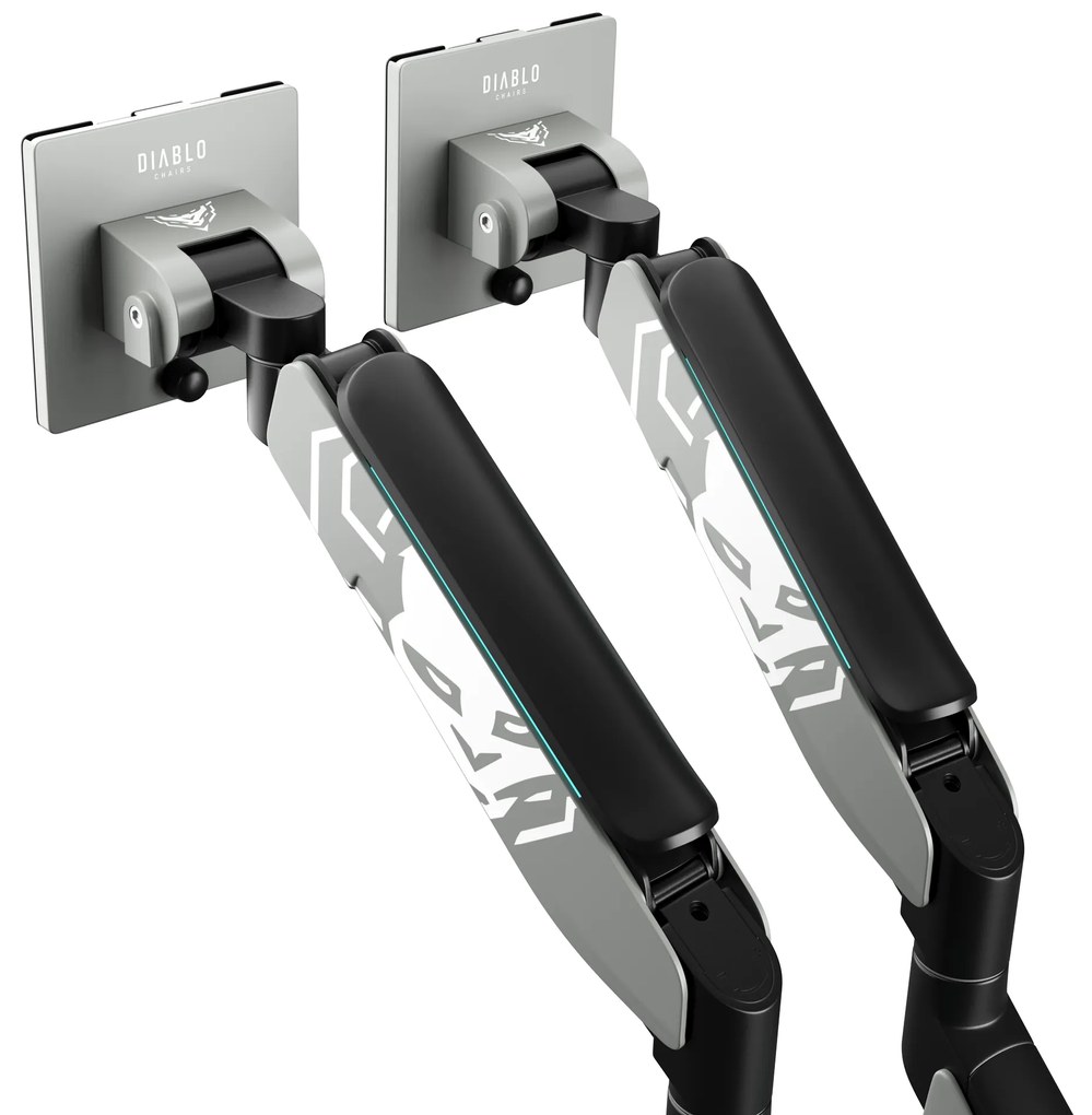 Képernyőállvány két 49 hüvelykes monitorhoz, szürke-fekete RGB X-Arm Dual
