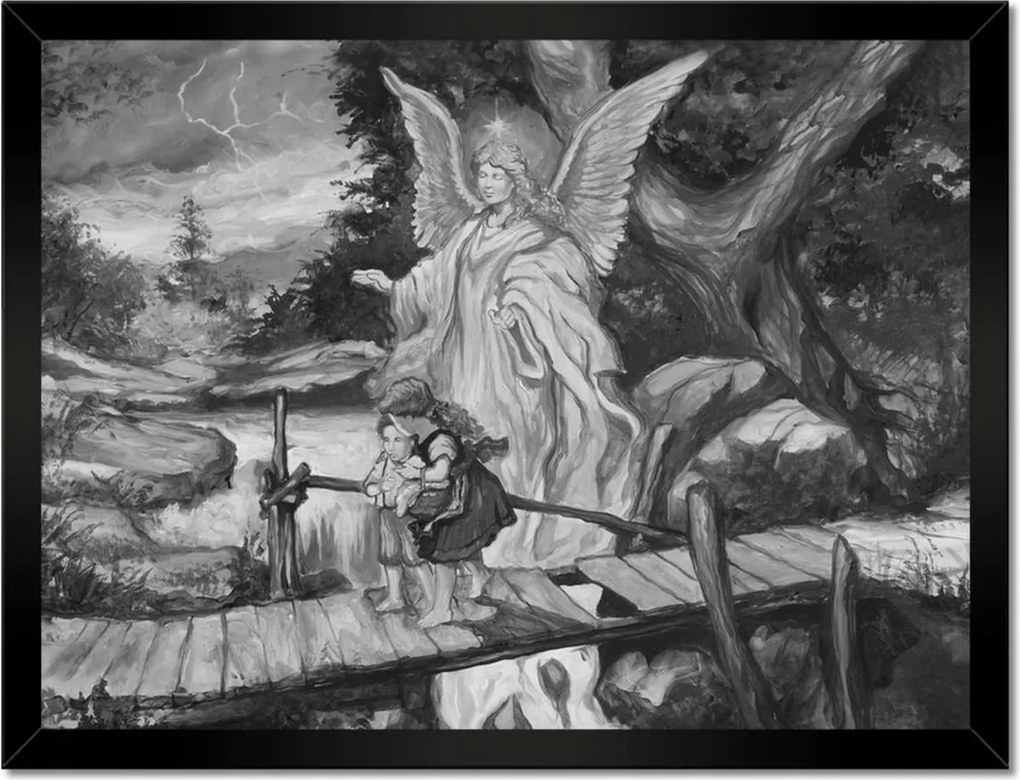 Poszterek keretben 40x30 Keresztelő ajándék Angyal