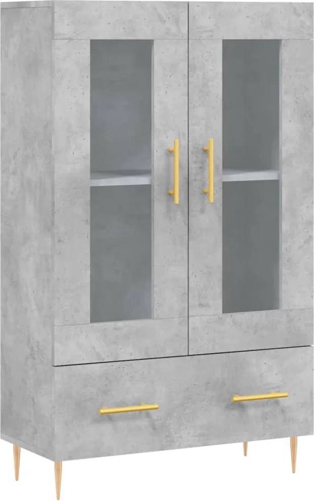 vidaXL betonszürke szerelt fa magasszekrény 69,5 x 31 x 115 cm