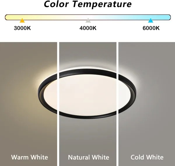 BRILAGI - dimmelhető LED mennyezeti lámpa RIVO LED/72W/230V 3000-6000K fekete Ø 50 cm + távirányító
