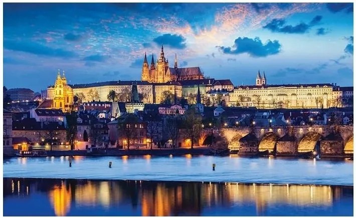 Fotótapéta város éjszaka híd fotótapéta 208 x 146