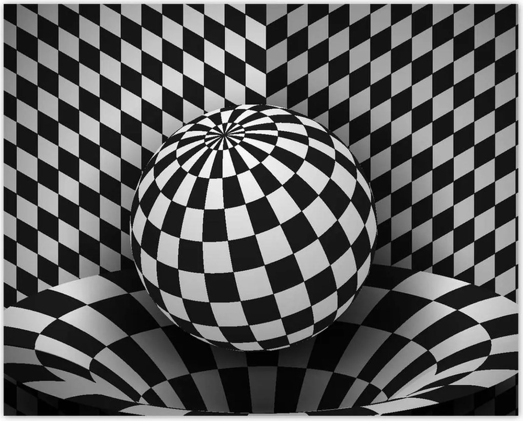 Poszterek 50x40 Absztrakt fekete-fehér