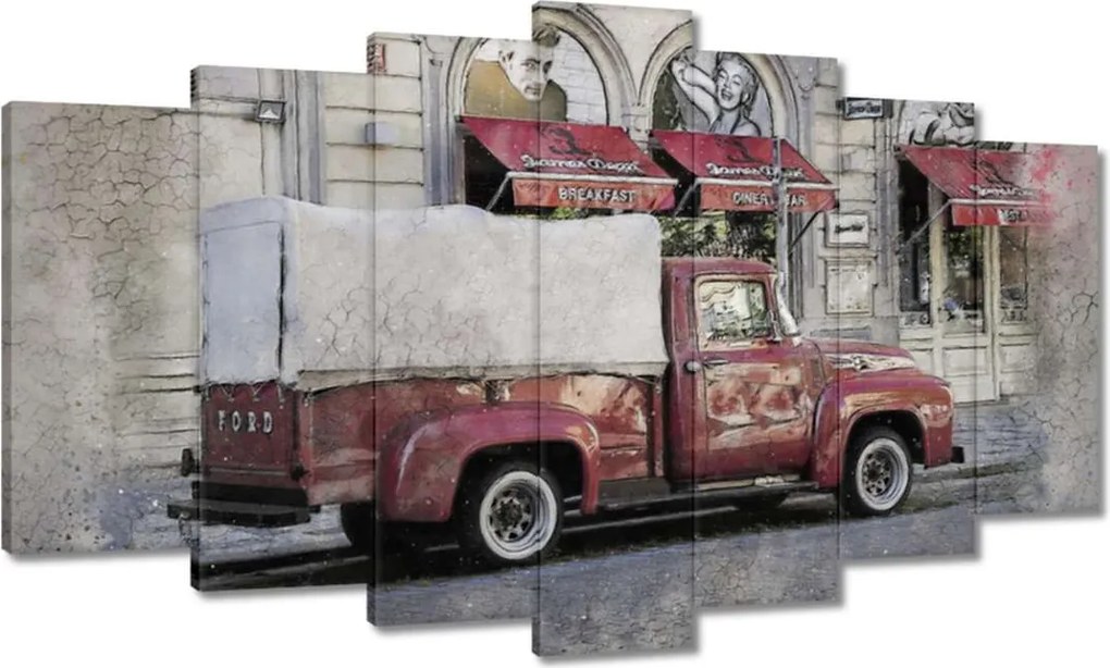 Vászonkép 140x80 Piros PickUp from Usa