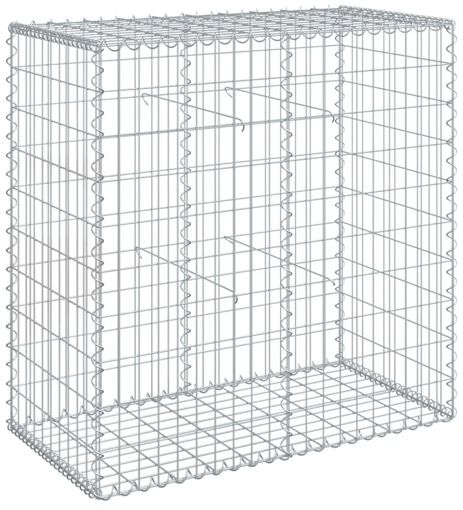 horganyzott vas gabion kosár fedéllel 100 x 50 x 100 cm