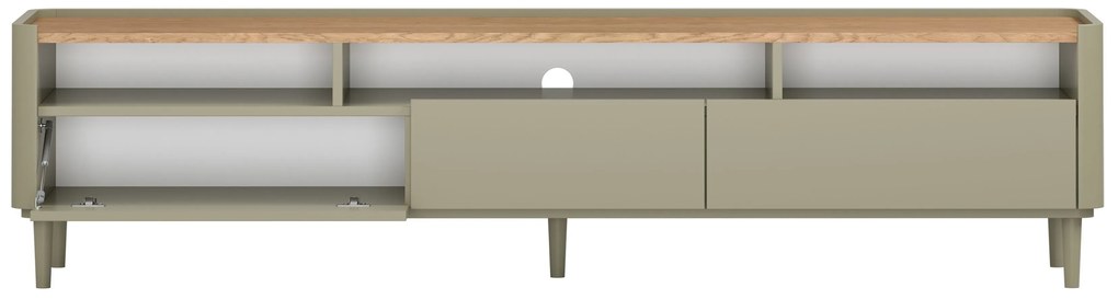 Elivo TV-szekrény 200 cm lábakon - eukaliptusz / baltic dune tölgy