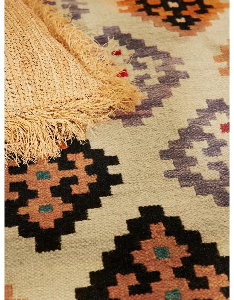 Piros kétoldalas kézi szövésű gyapjú szőnyeg 160x230 cm Kamal Kian – Nouristan