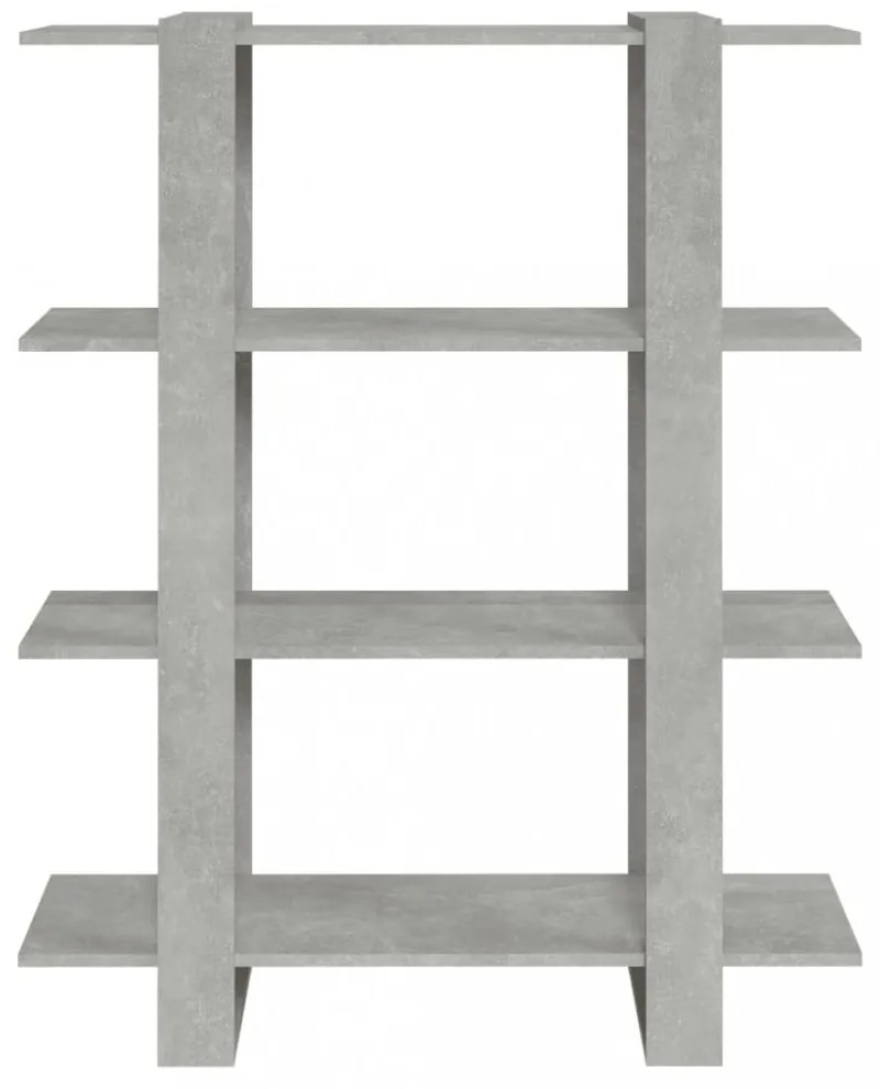 betonszürke könyvszekrény/térelválasztó 100 x 30 x 123,5 cm
