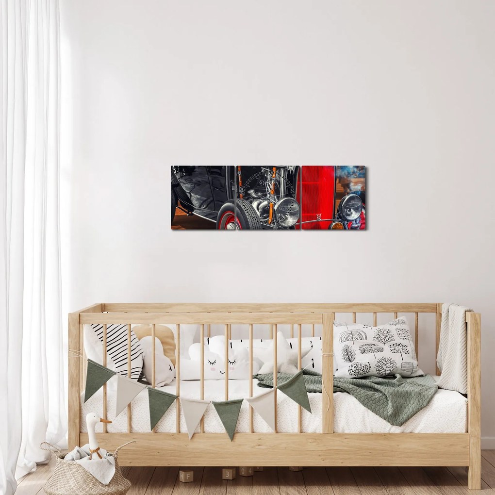 Veterán képe (órával) (90x30 cm)