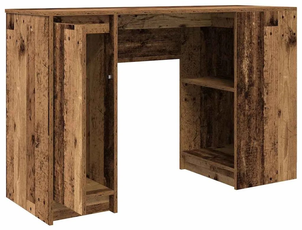 antik fa szerelt fa íróasztal 120x42x76 cm