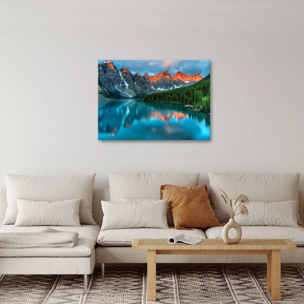 Egy türkizkék tó képe (70x50 cm)