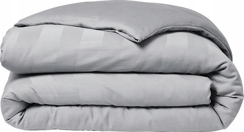 Pamut Ágyneműhuzat csíkos perkál világosszürke 220x240