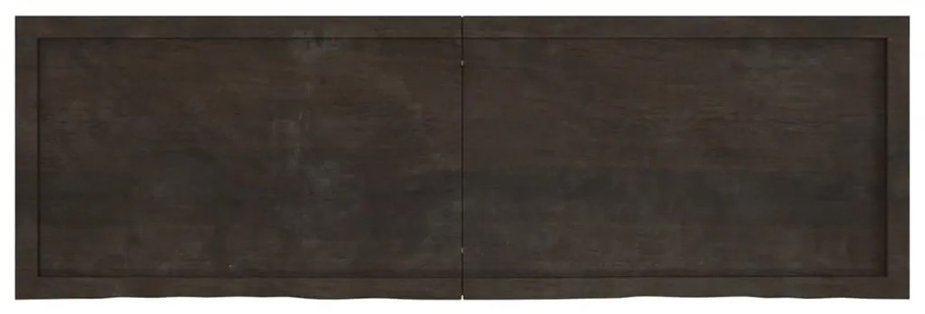sötétbarna kezelt tömör tölgyfa asztallap 160x50x(2-4) cm