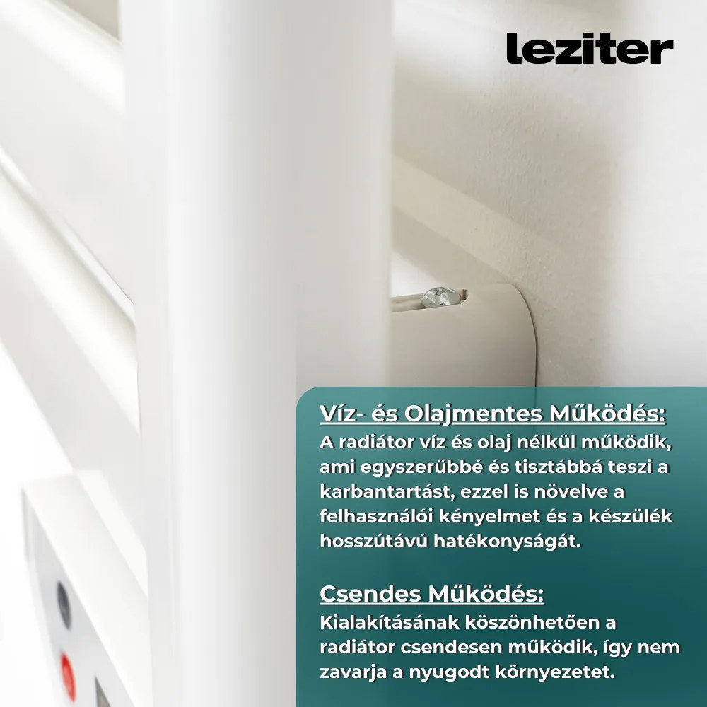 Elektromos törölközőszárító radiátor 500W - FEHÉR