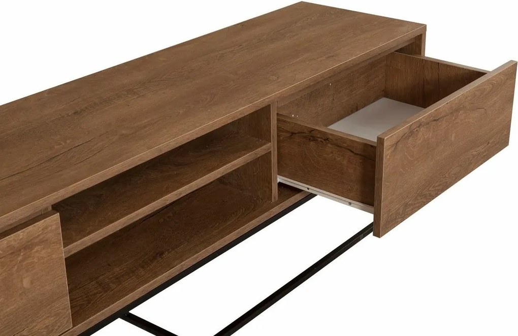 Rodez Walnut and Black II TV-asztal, L