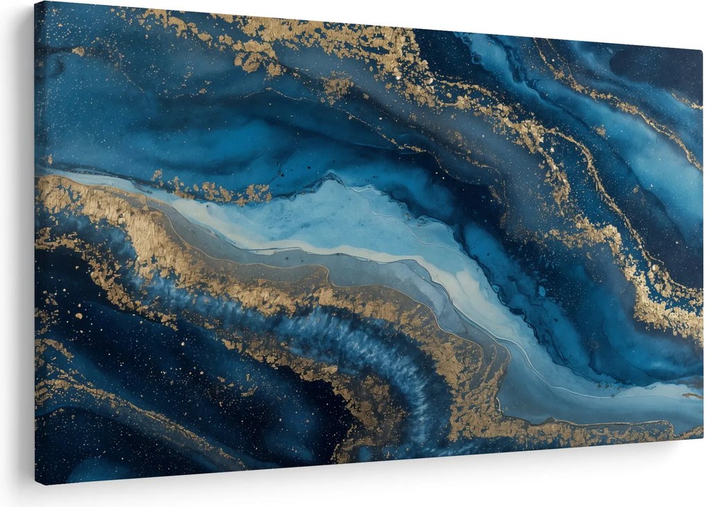 Kép - Kék márvány absztrakció (90x60 cm)