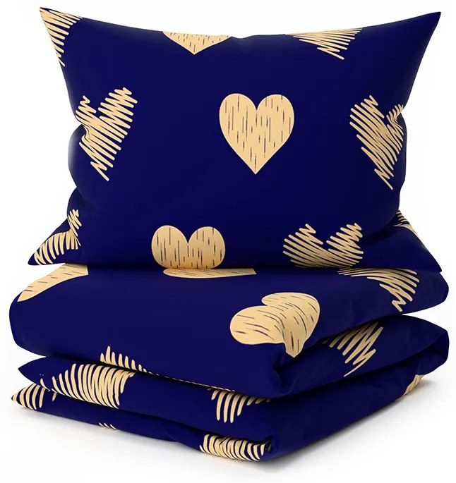 Mikroszálas ágyneműhuzat GOLBINO sötétkék Ágyneműhuzat mérete: 70 x 90 cm | 140 x 220 cm