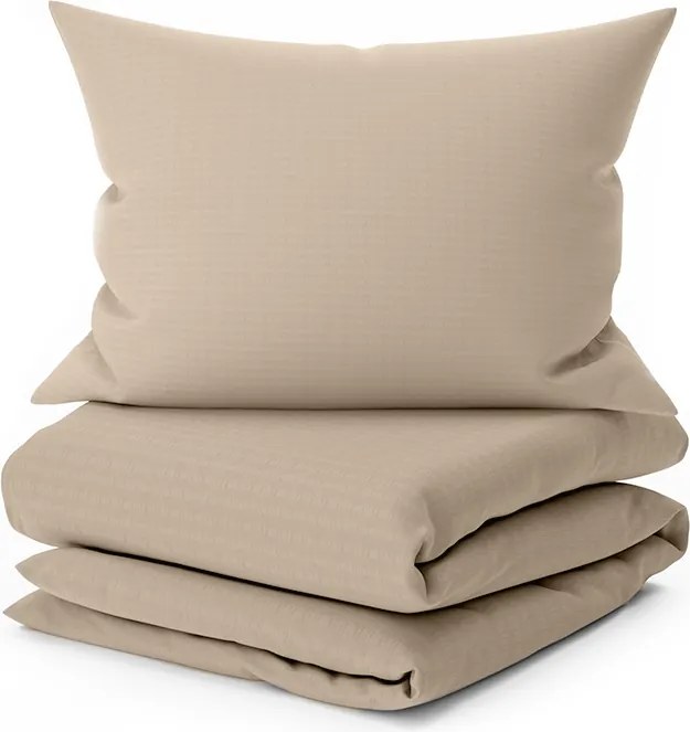 DENYX világosbarna krepp ágyneműhuzat Ágyneműhuzat mérete: 70 x 90 cm | 140 x 200 cm