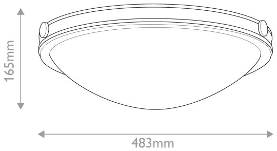 Hinkley HK-COLLIER-F-M-BX - Mennyezeti lámpatest COLLIER 3xE27/40W/230V átm. 48,3 cm